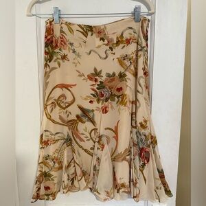 Dior Cream Floral A-Line Skirt